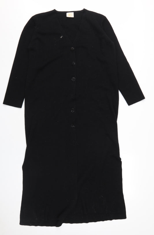 Country Casuals Women Black M Cardigan V-Neck Knit