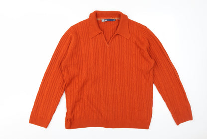 Womens UK Size M Isle Orange Jumper Jumper
