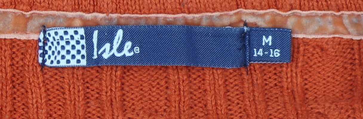 Womens UK Size M Isle Orange Jumper Jumper