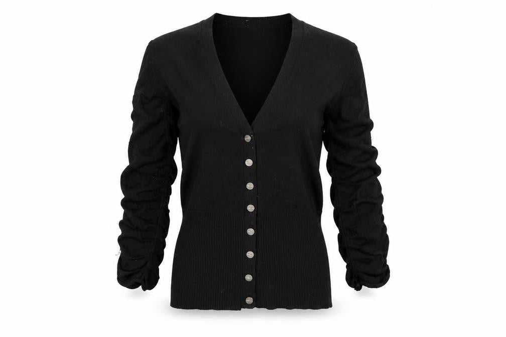 Womens UK Size XS Karen Millen Black Basic Button-Up