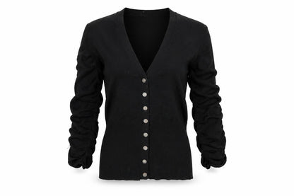 Womens UK Size XS Karen Millen Black Basic Button-Up