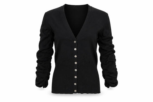 Womens UK Size XS Karen Millen Black Basic Button-Up