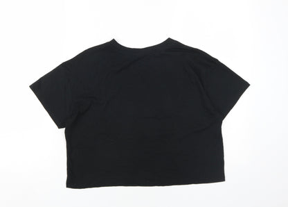 Victoria Sport Women's Black Cropped T-Shirt, Size S