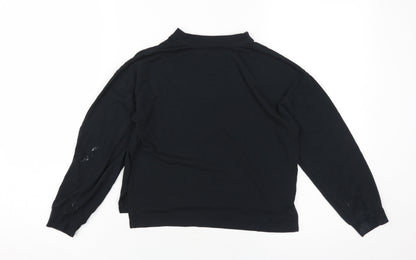 Nike Unisex Kids Black Long Sleeve Pullover Top S