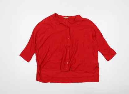 Womens UK Size XS Phase Eight Red Cardigan Jumper