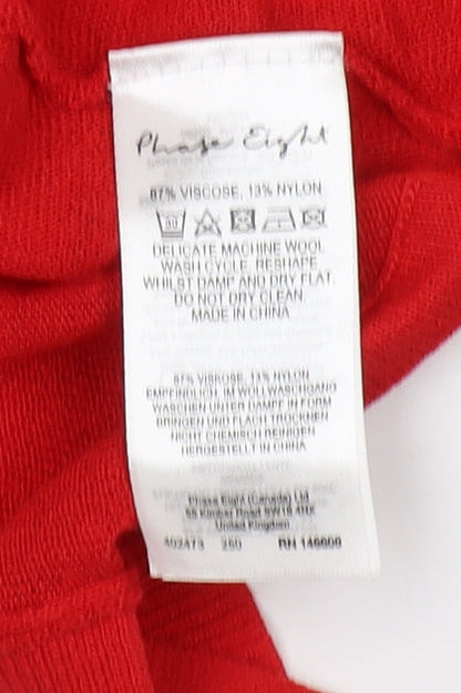 Womens UK Size XS Phase Eight Red Cardigan Jumper