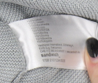 Womens UK Size M Sandwich Grey Pullover Jumper