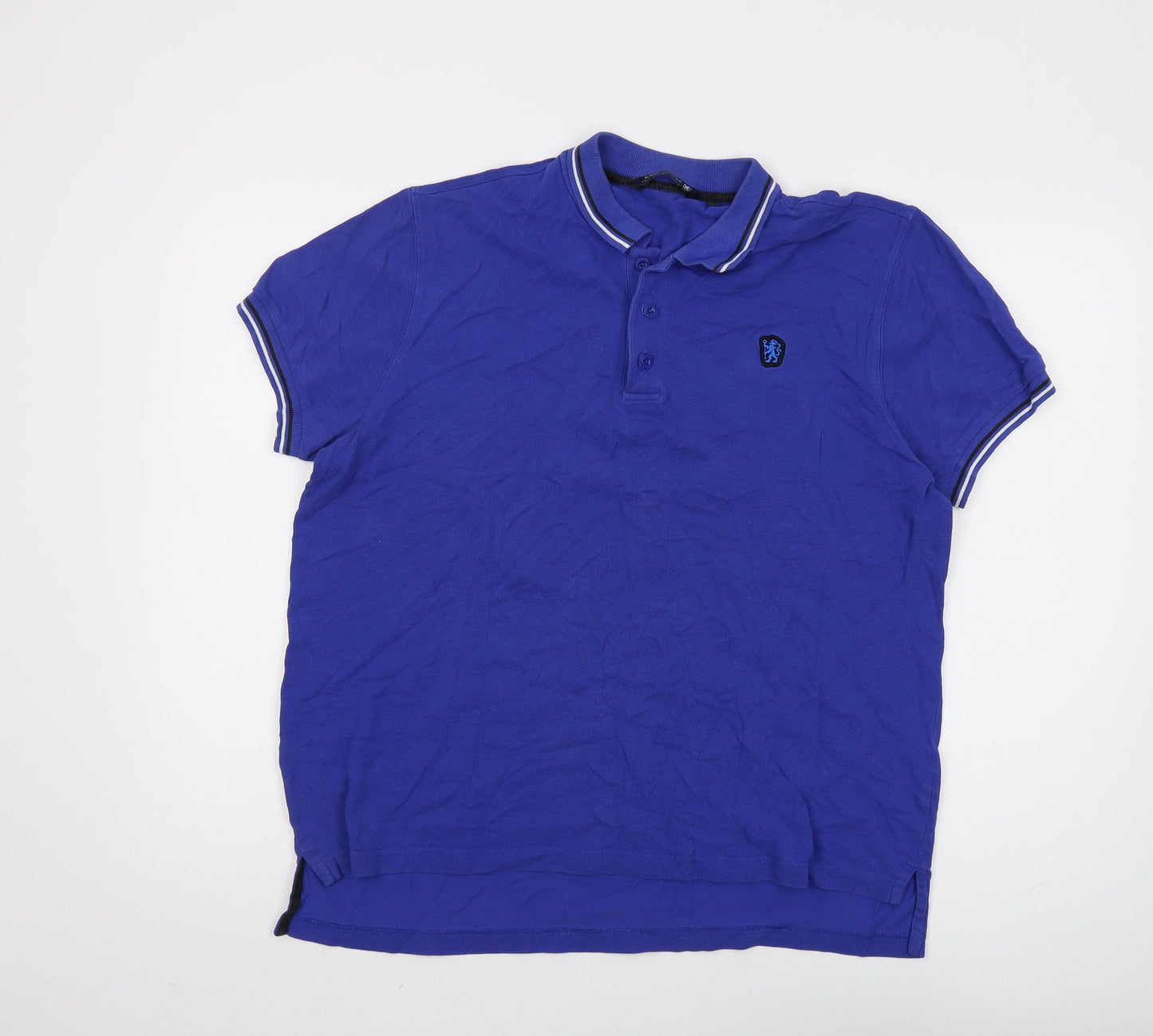 Chelsea FC Men's Blue Polo Shirt, Size L, Sporty Style