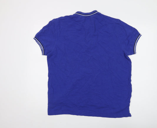 Chelsea FC Men's Blue Polo Shirt, Size L, Sporty Style