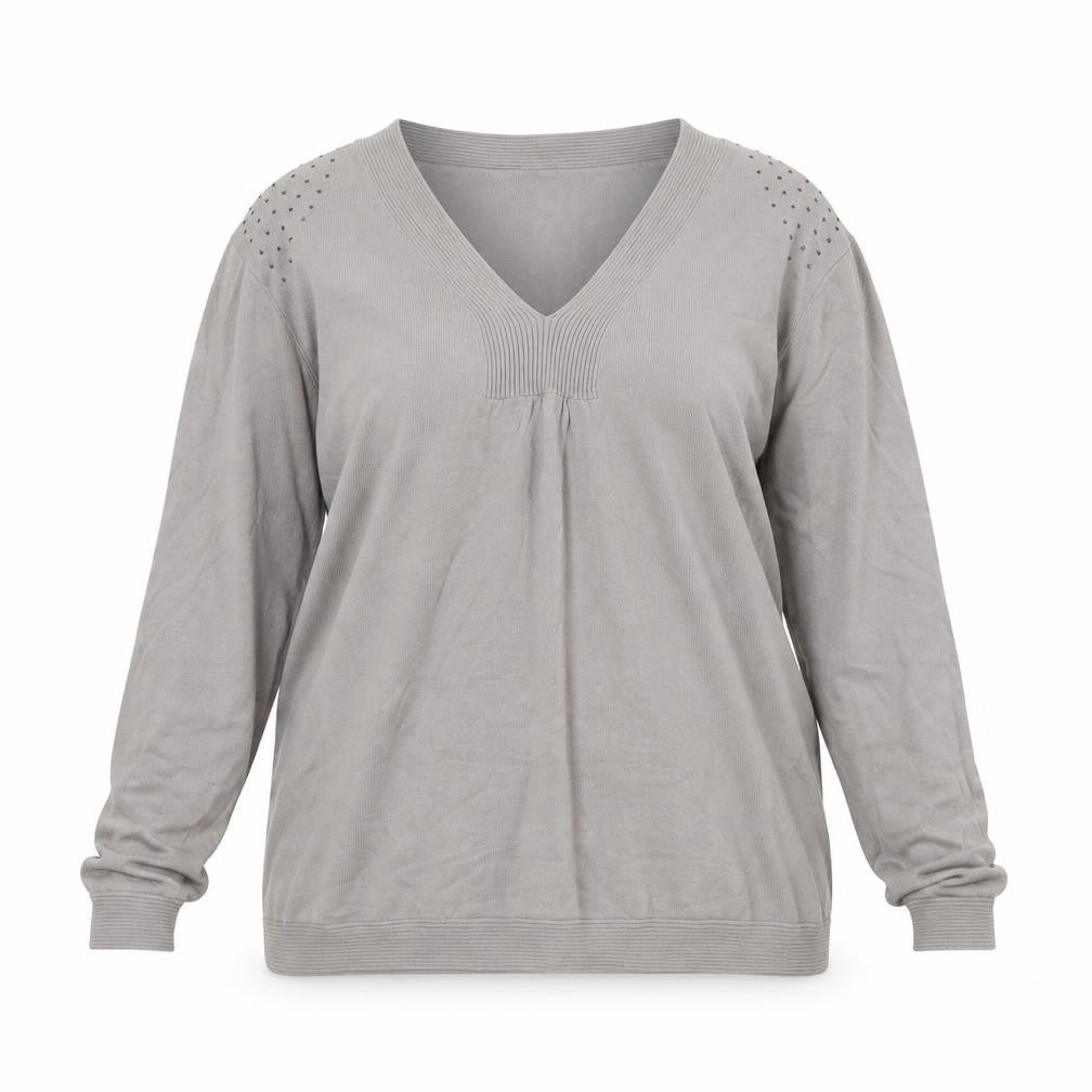 Womens UK Size L Damart Grey Pullover Jumper