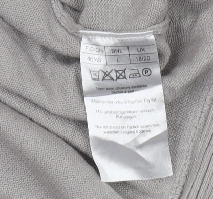 Damart Women's Grey V-Neck Pullover Jumper L