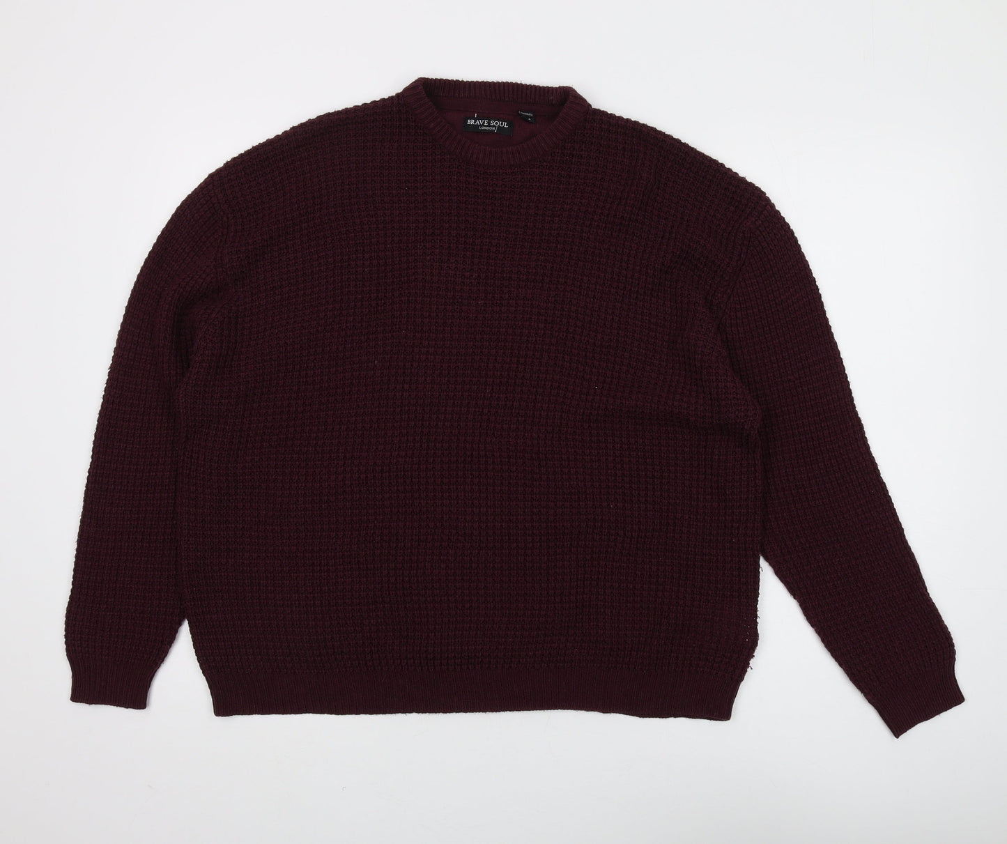Womens UK Size 12 Brave Soul Red Pullover Jumper