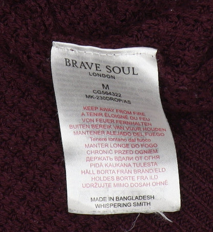 Womens UK Size 12 Brave Soul Red Pullover Jumper