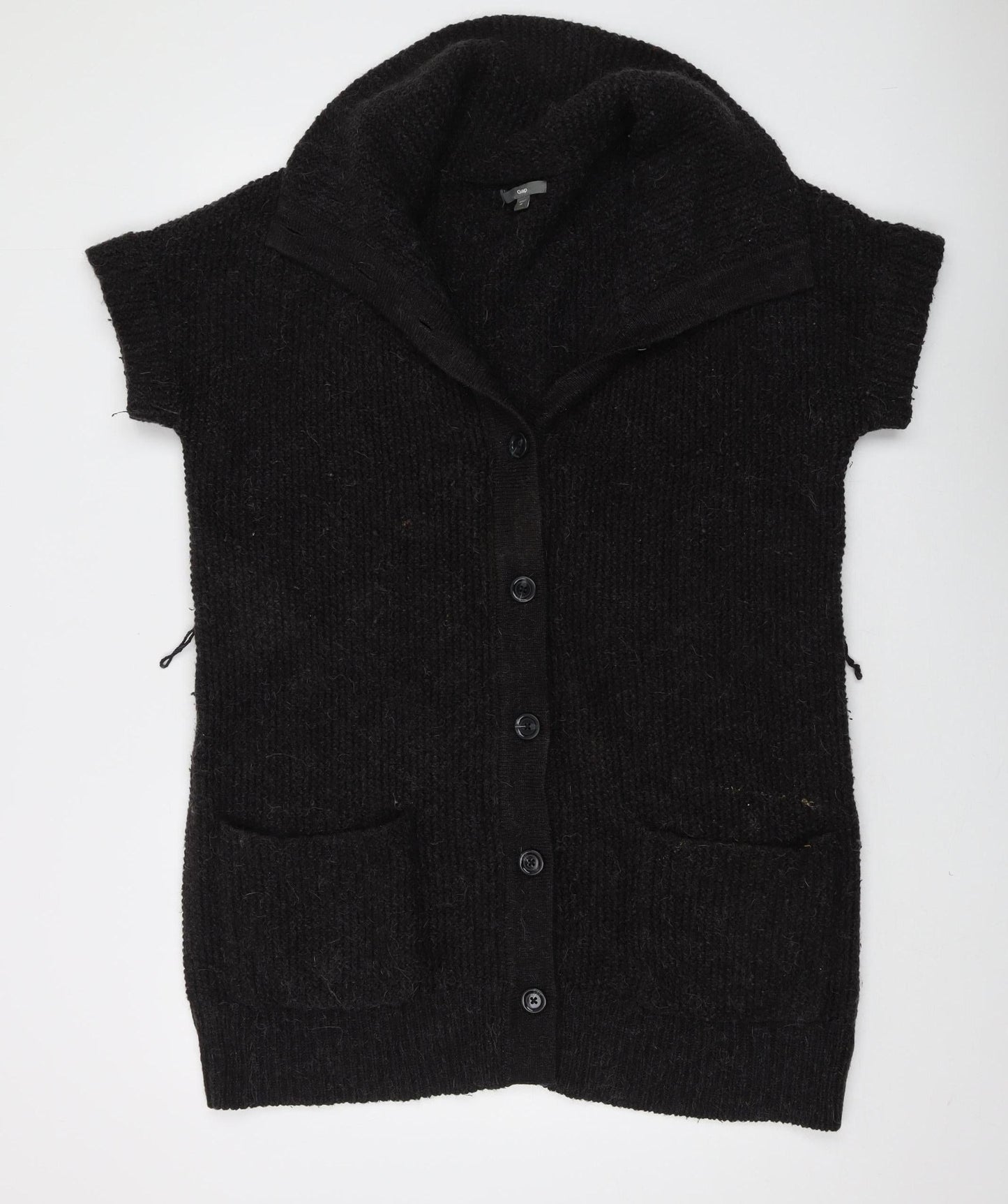 Gap Women's Black M Cardigan Cowl Neck Knit