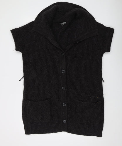 Gap Women's Black M Cardigan Cowl Neck Knit