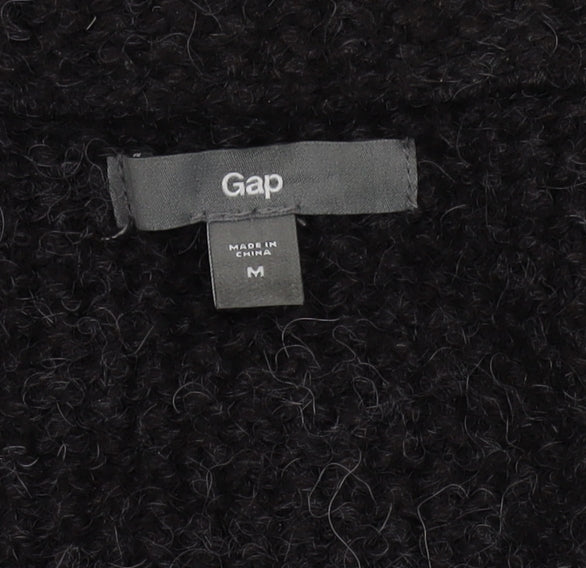 Gap Women's Black M Cardigan Cowl Neck Knit
