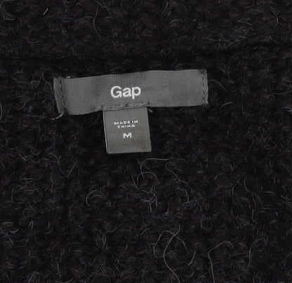 Gap Women's Black M Cardigan Cowl Neck Knit