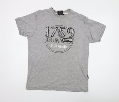 Mens UK Size L Guinness Grey  T-Shirt