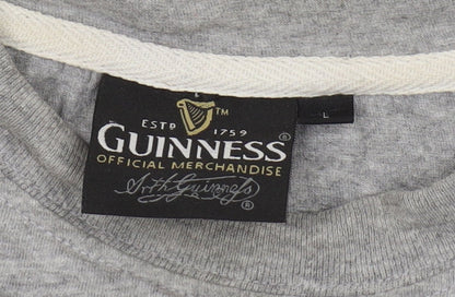 Mens UK Size L Guinness Grey  T-Shirt