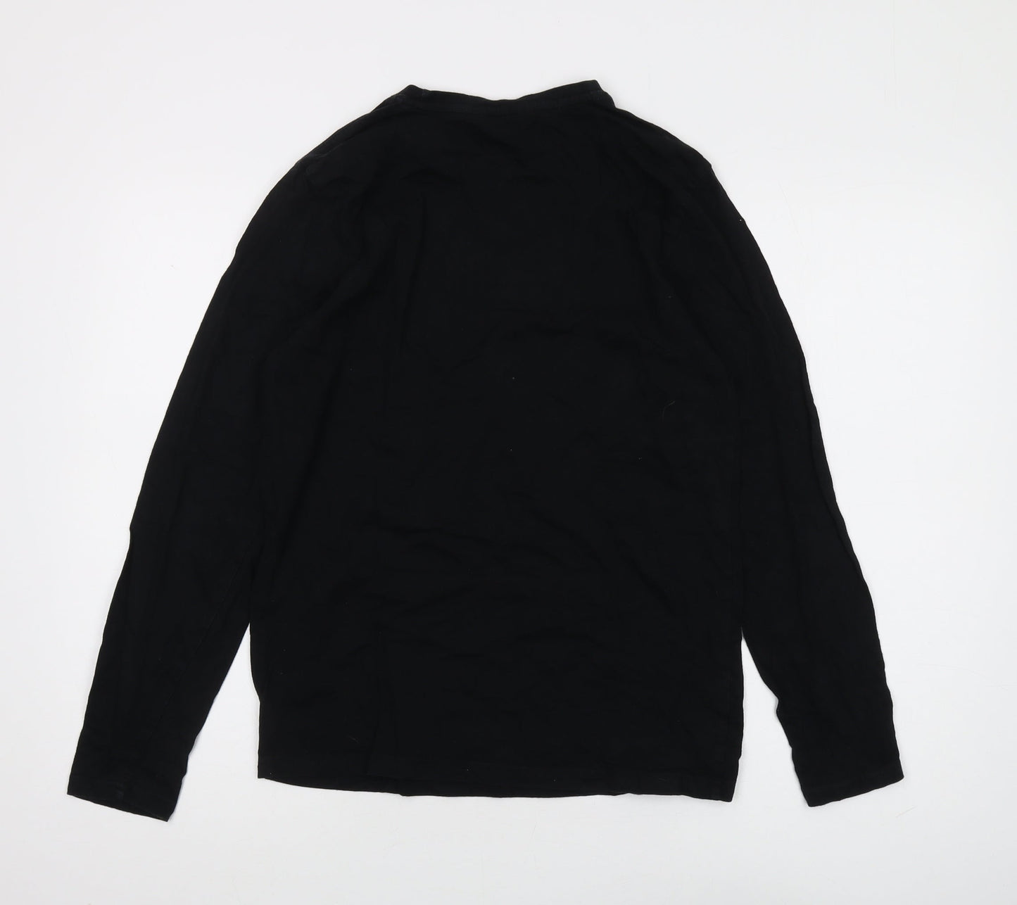 Ferouch Jeans Men's Black Logo Long Sleeve T-Shirt - S