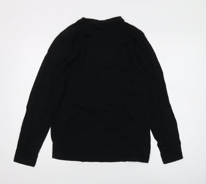 Ferouch Jeans Men's Black Logo Long Sleeve T-Shirt - S