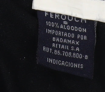 Ferouch Jeans Men's Black Logo Long Sleeve T-Shirt - S
