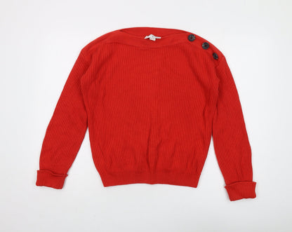 Womens UK Size 10/12 Rick Cardona Red Pullover Jumper