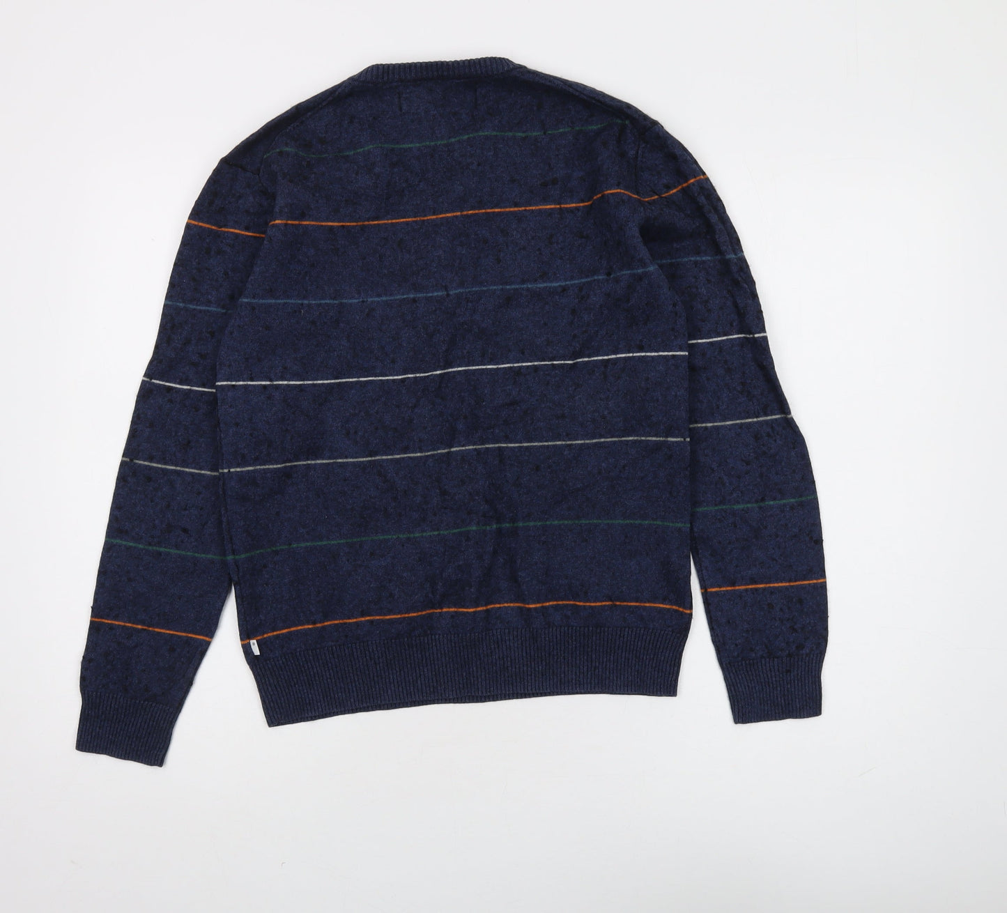 Levi's Men's Blue Striped Slim Fit V-Neck Pullover - Size M