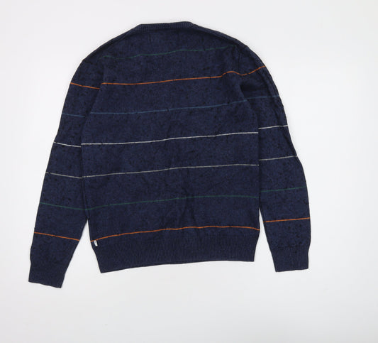 Levi's Men's Blue Striped Slim Fit V-Neck Pullover - Size M