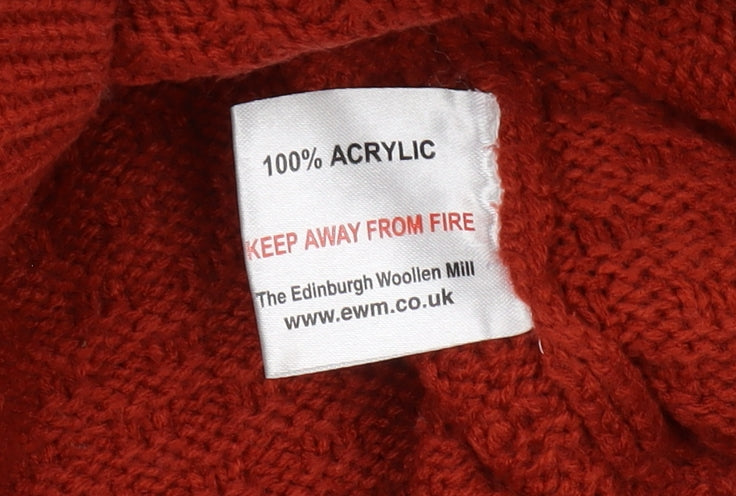 Womens UK Size L Isle Essentials Red Pullover Jumper