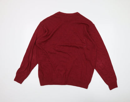 Peter Gribby Men's Red Cotton Pullover Jumper Size L