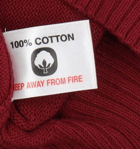 Peter Gribby Men's Red Cotton Pullover Jumper Size L