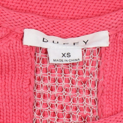 Duffy Women's Pink XS Open-Knit Pullover Jumper