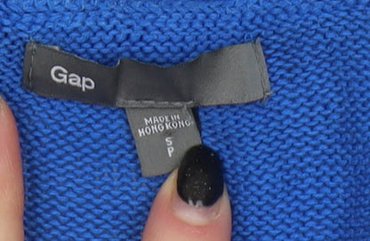 Gap Women's Blue Cardigan Size S V-Neck Knit Jumper