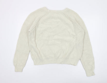 Womens UK Size M Bellfield Ivory Pullover Jumper