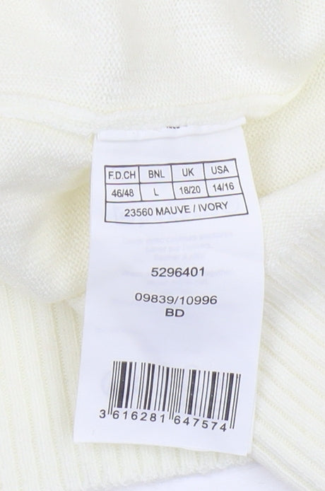 Womens UK Size L Damart Ivory Pullover Jumper