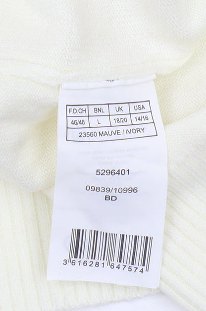 Womens UK Size L Damart Ivory Pullover Jumper