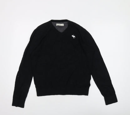Abercrombie Kids Black V-Neck Teens Pullover Jumper