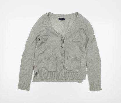 Gap Girls Grey Cardigan, Size 13, Acrylic Blend, V-Neck