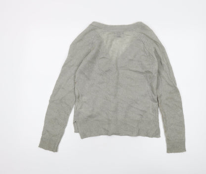 Gap Girls Grey Cardigan, Size 13, Acrylic Blend, V-Neck