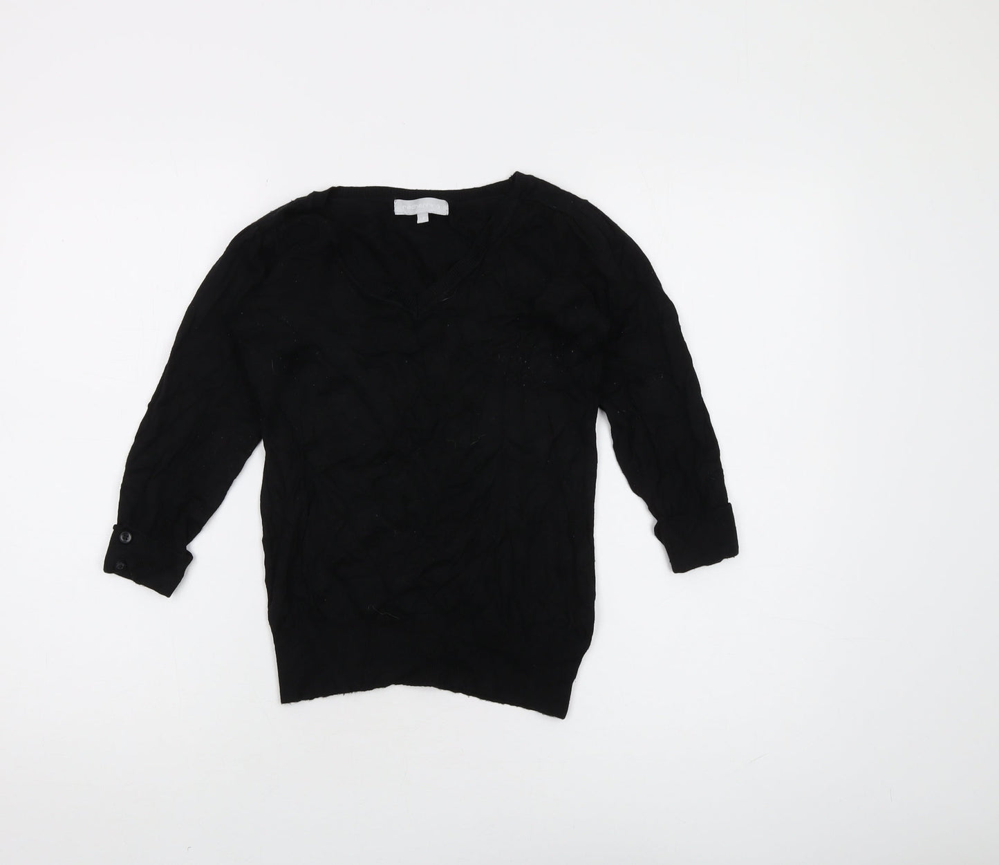 Womens UK Size 12 Red Herring Black Pullover Jumper