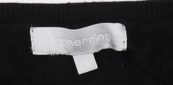 Womens UK Size 12 Red Herring Black Pullover Jumper