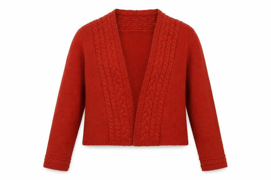 Womens UK Size S Minuet Petite Red Cardigan Jumper