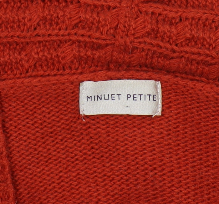 Womens UK Size S Minuet Petite Red Cardigan Jumper