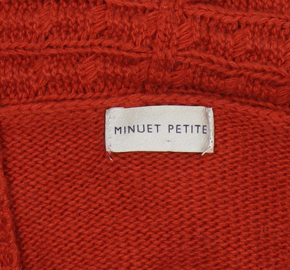Womens UK Size S Minuet Petite Red Cardigan Jumper