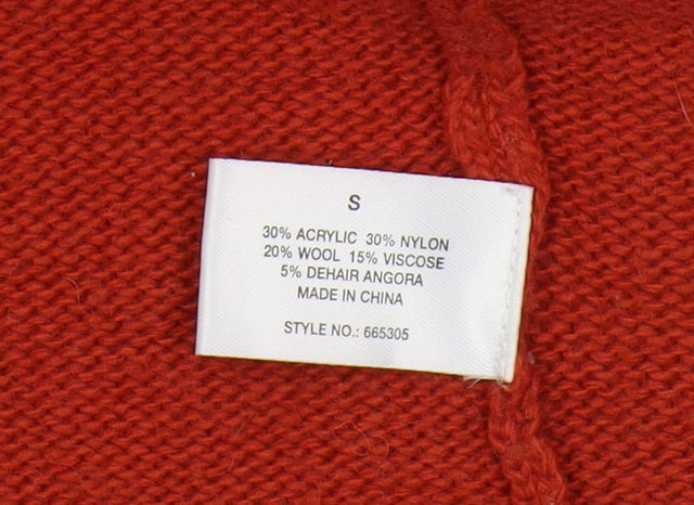 Womens UK Size S Minuet Petite Red Cardigan Jumper