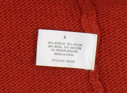 Womens UK Size S Minuet Petite Red Cardigan Jumper