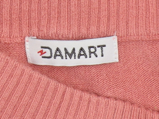 Womens UK Size 18/20 Damart Pink Pullover Jumper