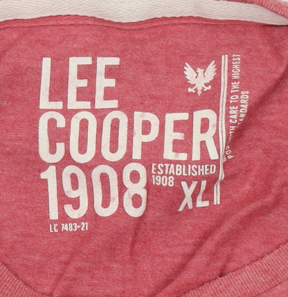 Lee Cooper Men's Red XL Vintage Graphic T-Shirt