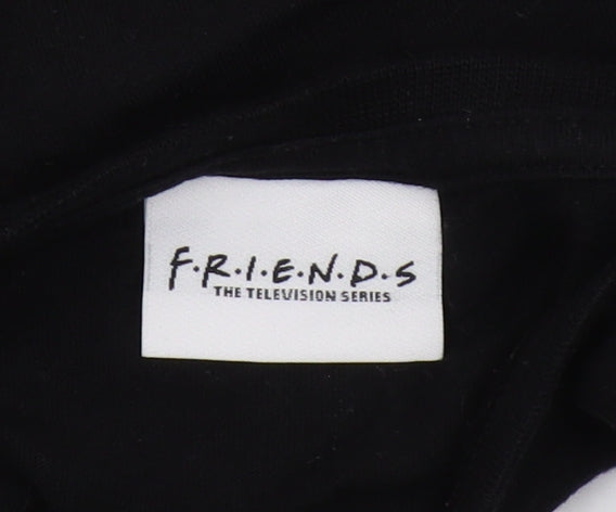 Friends Girls Black Cropped T-Shirt, 7-8 Years, Graphic Logo